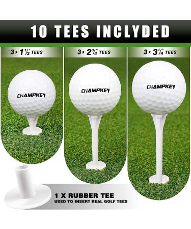 CHAMPKEY Alignment Guide Golf Practice Mat | Premium Fairway Hitting Mat for Indoor/Outdoor Training - M(13 x 17) - Buy Online on GoSupps.com