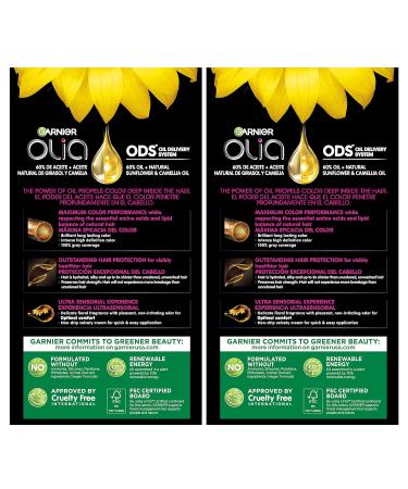 Garnier Olia Ammonia-Free Permanent Hair Dye 5.0 Medium Brown 2 Count - Oil-Rich Formula, Brilliant Color (Packaging May Vary) - Buy Online on GoSupps.com
