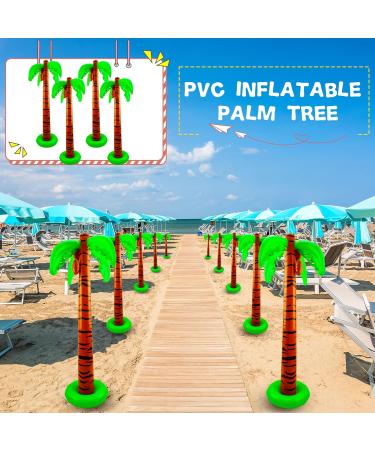 2 Pack 40 Inch Inflatable Palm Trees - Tropical Coconut Tree Decorations for Summer Beach & Hawaiian Parties - Buy Online on GoSupps.com