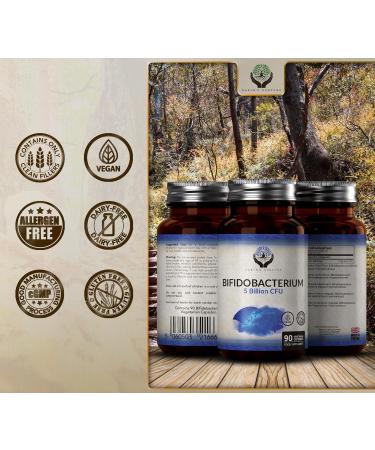 Bifidobacterium Probiotics - 90 High Strength Capsules | 5 Billion CFU per Capsule | Non-GMO & Allergen Free | Made in UK - Buy Online on GoSupps.com