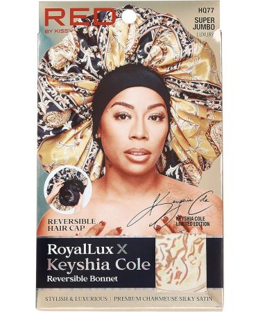 Red by Kiss RoyalLux X Keyshia Cole Wide Brim Reversible Silky Frizz Free Sleep Cap - Super Jumbo Luxury for International Shipping - Buy Online on GoSupps.com