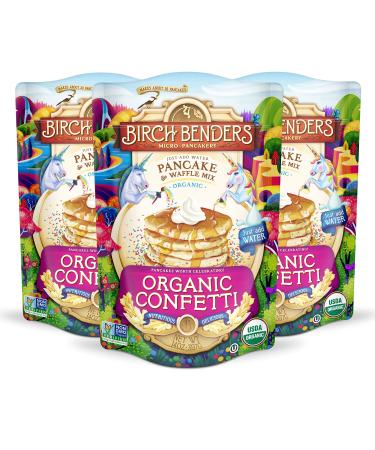 Birch Benders Organic Confetti Just-Add-Water Pancake & Waffle Mix, 3 Pack (14oz Each), 42 Oz