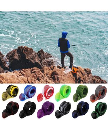 12Pcs Rod Sock Fishing Rod Sleeve Set - Braided Mesh Rod Protector for Casting or Spinning Rods | Ideal for Sea Fishing Rods - Buy Online on GoSupps.com