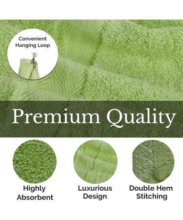 Cozy Homery Egyptian Cotton Wash Cloths 6-Pack | Ultra Soft 13x13 Washcloths for Kids & Adults | 650 GSM Spa Quality Towel Set | Green Wash Cloths - Buy Online on GoSupps.com