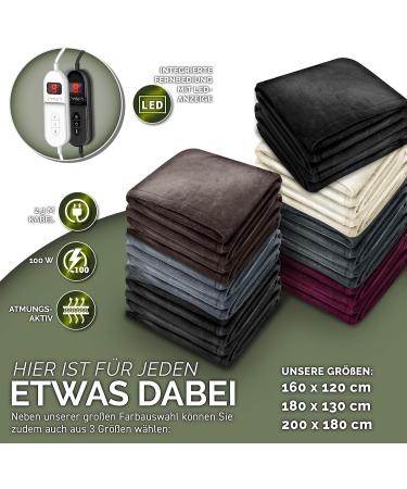 Sinnlein Heating Ceiling 180x130cm - T V S d GS Approved Electric Thermal Blanket | 9 Temp Levels | Washable | Timer Function | Cuddly Comfort - Buy Online on GoSupps.com