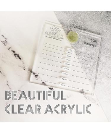 Amber Lash Clear Large Volume 2-in-1 Acrylic Eyelash Extension Holder with Jade Stone Glue Pallet - International Shipping Available - Buy Online on GoSupps.com