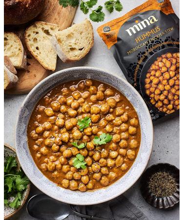 Mina Moroccan Chickpea Stew 10 oz - Ready to Eat Vegan Meal | High in Plant-Based Protein, Non-GMO, Gluten-Free, Kosher, Microwavable - Buy Online on GoSupps.com