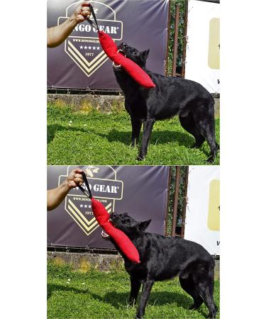 Dingo Gear Cotton Nylon Bite Sausage for Dog Training | IGP IPO Obedience Protection | 45x8 cm Red | High-Quality Sport Gear - Buy Online on GoSupps.com