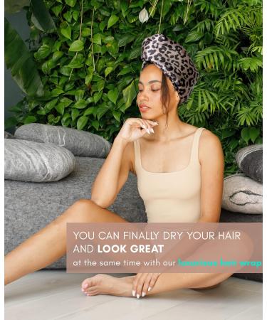 Microfiber Hair Towel for Women | Satin Towel for Curly Hair | Hair Plop Towel | SMPL Objects Leopard Print - Buy Online on GoSupps.com