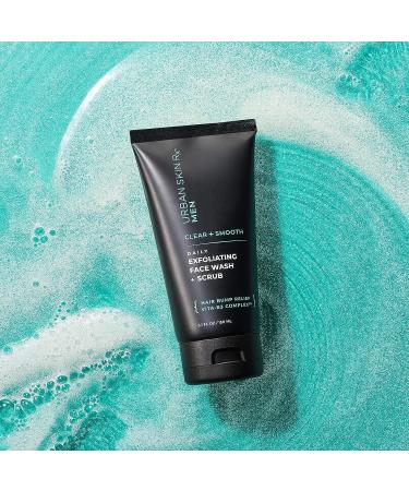 Urban Skin Rx Daily Men's Exfoliating Face Wash + Scrub | 2-in-1 Cleanser with Salicylic Acid, Jojoba Beads, and Niacinamide | Unclogs Pores and Removes Dirt and Oil | 5.1 fl oz - Buy Online on GoSupps.com
