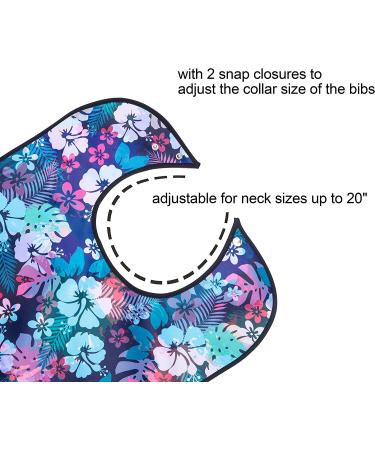 Washable Adult Bibs for Eating - Reusable Clothing Protectors with Optional Pocket (3 Pack) - Women-specific Design - Buy Online on GoSupps.com