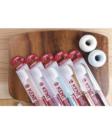 Buy KENT CRYSTAL DUAL Soft Firm Toothbrush Set for Sensitive Teeth - Ergonomic Design Deep Cleaning 7 Pieces 5 Colors - International Shipping Available - Buy Online on GoSupps.com