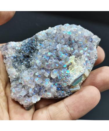Natural Crystal Rough Crystal Decoration 1PC Natural Amethyst Cluster Aura Crystal Electroplating Titanium Quartz Cluster Stone Natural Quartz Crystal Home Decor Beautiful Gifts (Size : 40-60mm) - Buy Online on GoSupps.com