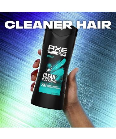 AXE 2-in-1 Shampoo and Conditioner for Clean & Strong Hair Apollo all-in-one for men 473 ml (Pack of 4) - Buy Online on GoSupps.com