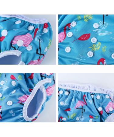Mixidone Reusable Swimming Diaper | Adjustable Washable Baby Swimming Trousers | Toddler Swim Diaper - Unicorn Mermaid & Crane Designs (0-3 Years) - Buy Online on GoSupps.com