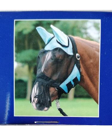 BUSSE Fly Mask Fly Cover FRINGES pink/black Pony