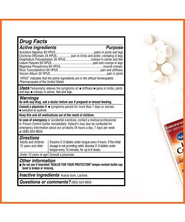 Hyland's Relax Calf and Foot Cramps 100 Tablets (Value Pack of 3) - Buy Online on GoSupps.com