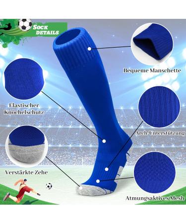 Buy Elutong Children's Football Socks - Unisex Training Socks Comfortable & Breathable Non-Slip Size 33-45 Black/White/Blue - Buy Online on GoSupps.com