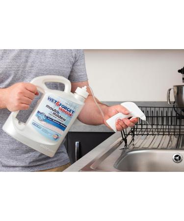 Wet & Forget Indoor Mould & Mildew Sanitising Cleaner 2L - Disinfects & Deodorizes | Bleach-Free Formula | Trigger Gun Included - Buy Online on GoSupps.com