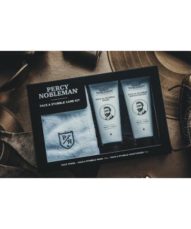 Percy Nobleman - Face & Stubble Care Kit by Percy Nobleman A Men's Gift Set For Skin Care. Moisturiser Wash and Face Towel Kit - Buy Online on GoSupps.com