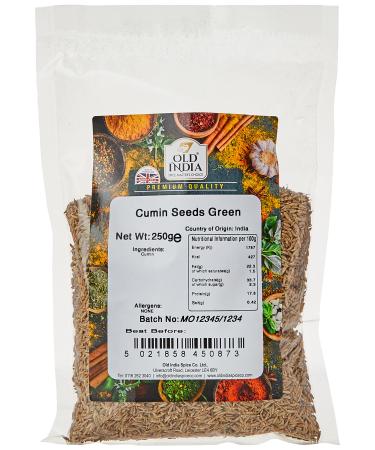 Old India Cumin Seeds Green 250g 250 g (Pack of 1)