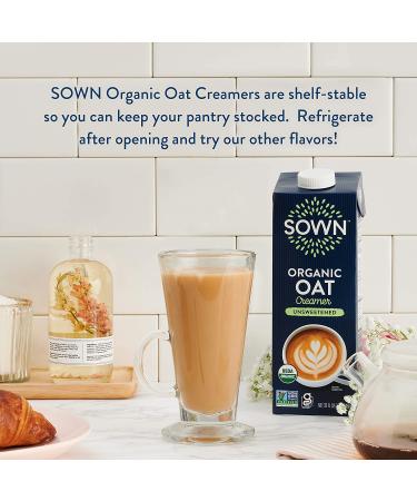 SOWN Organic Oat Creamer Unsweetened - Barista Oat Milk Non Dairy Coffee Creamer - 32oz (Pack of 3) - Buy Online on GoSupps.com
