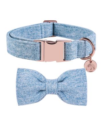 Dogwong dog collar with removable fly blue pet collar dog dog gift for girls or young dogs comfortable adjustable dog collar for small medium-sized dogs X-Small (pack of 1) sky blue