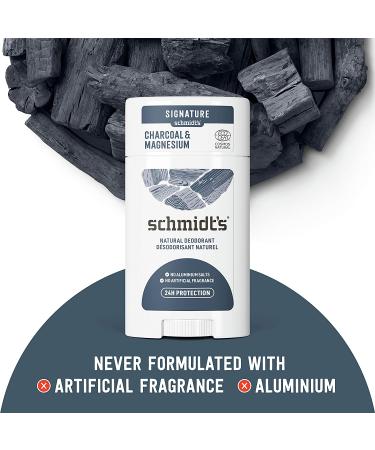 Schmidt's Naturals Charcoal + Magnesium Deodorant | Natural, 2.65 oz - Buy Online on GoSupps.com