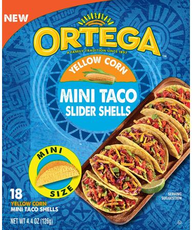 Ortega Mini Taco Slider Shells Yellow Corn 4.4 oz - 18 Count - Buy Online on GoSupps.com