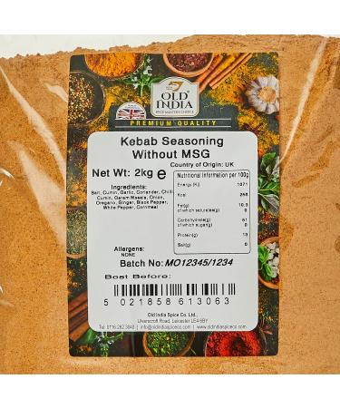 Old India Kebab Seasoning Without MSG 2kg - Buy Online on GoSupps.com