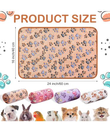 Buy NAMALU 4 Waterproof Guinea Pig Fleeced Ceiling - Absorbent Small Dog Blanket & Reusable Pipi Pads (Paw Pattern 60x40 cm) for Cozy Cages - Buy Online on GoSupps.com