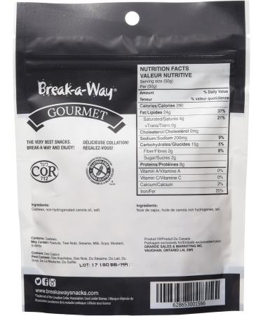 Break-A-Way Gourmet Jumbo Cashews 100g - Buy Online on GoSupps.com