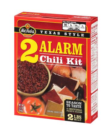 Wick Fowler's 2-Alarm Chili Kit 3.3 oz. Box (Pack of 8) - Authentic Blend for Delicious Chili - 2-Alarm 3.3 Ounce Pack of 8 - Buy Online on GoSupps.com