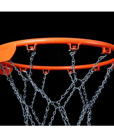 Basketball Net Heavy Duty Metal Chain Replacement with 12 S-Hooks and Set of Pliers to Tighten Hooks | Rustproof Galvanized Iron 21-Inch (53 cm) Net (2.5) 2.5mm Replacement Chain - Buy Online on GoSupps.com