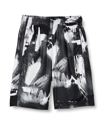 Under Armour Boys UA Velocity Printed 8 Inch Shorts (as1, Alpha, m, Regular, Medium) Black/White