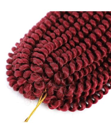 FREESHOW Burgundy Spring Twist Hair 8 Inch Crochet 3-Pack - Bug 8 Inch Bug Spring Twist Hair - Buy Online on GoSupps.com