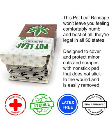 Buy GAMAGO Pot Leaf Bandages | Fun & Unique Medical Supplies for All Ages - Worldwide Shipping Available - Buy Online on GoSupps.com