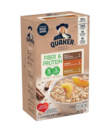 Quaker Instant Oatmeal Fiber & Protein Variety Pack - 32 Individual Packets - Buy Online on GoSupps.com