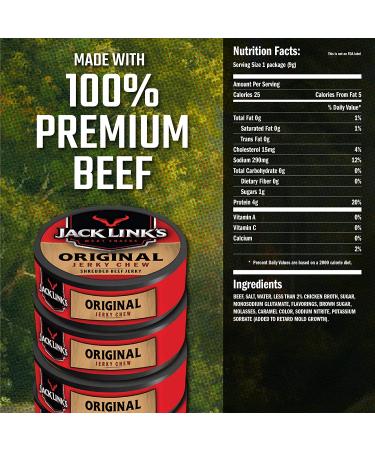 Jack Links Original Flavor Shredded Beef Jerky Chew - 36 Pack - 11.52 Oz Total - Buy Online on GoSupps.com