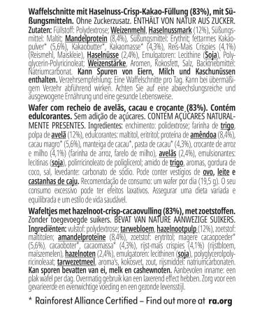 Buy Frankonia No Sugar Added Hazelnut Crisp Waffles - 9 Pieces | International Shipping Available - Buy Online on GoSupps.com