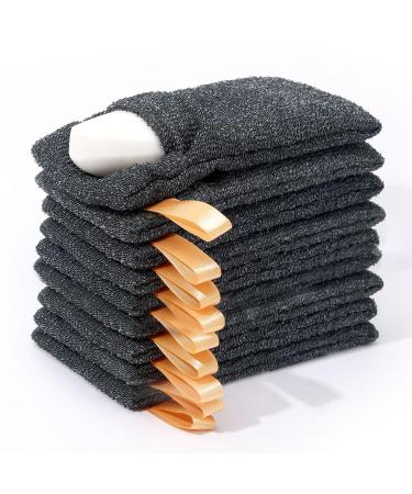 9-Packs Soap Pocket Exfoliating Soap Saver Pouch Body Scrubber Rough Sponge Exfoliator for Bath or Shower Gray Mesh Bar Soap Foam Lather Pouch 1 Count (Pack of 9)