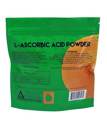 Duda Energy L-Ascorbic Acid Powder 99% Food Grade USP36/BP2012 - 1 lb Pure White Crystals Vitamin C Supplement - Buy Online on GoSupps.com