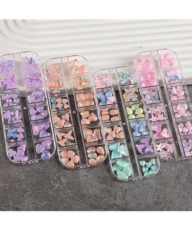 FEIlei 12 Grids Nail Art Crystal Nail Art Stones Rhinestone Manicure Nail Charms - Buy Online on GoSupps.com