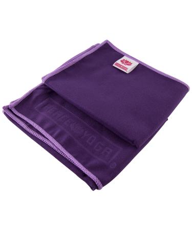 Yoga Sport Non Slip Suede Exercise Towels, 2 Pack Purple 15" x 24"