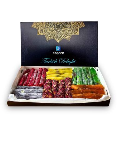 VEGAN Turkish Delight Handcrafted Fingers Sticks 6 Flavors Halal Gluten Free Assorted Fruity Deluxe Mix Lokum Dessert Gourmet Gift Box Soft Candy 270g