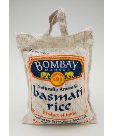 Bombay Market Basmati White Rice - 4 Pound Bag