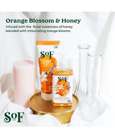 Orange Blossom & Honey Liquid Hand Wash by SoF Body Care | Moisturizing Hand Soap with Sea Algae | 8 oz Pump Bottle | Pack of 3 - Buy Online on GoSupps.com