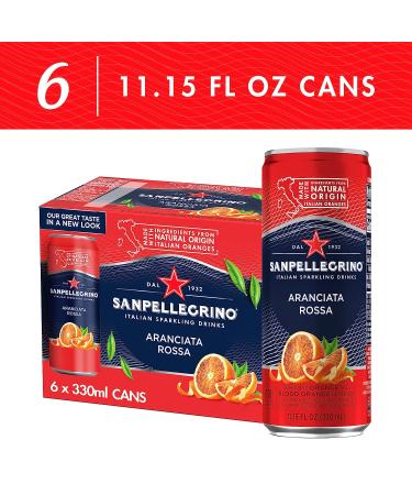Sanpellegrino Aranciata Rossa Sparkling Drink 11.15 Fl Oz (Pack of 6) - Buy Online on GoSupps.com