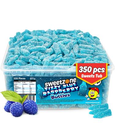 Sweetzone Sweetzone Fizzy Blue Raspberry 805g - 350 Gummies - Delicious Raspberry Chew Candy - Dive into Blue Candy with this Halal Candy Perfect for Everyone