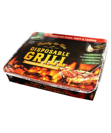 Oppenheimer USA Disposable Charcoal Grill On-The-Go Ready to Use Easy to Light Kosher (1)